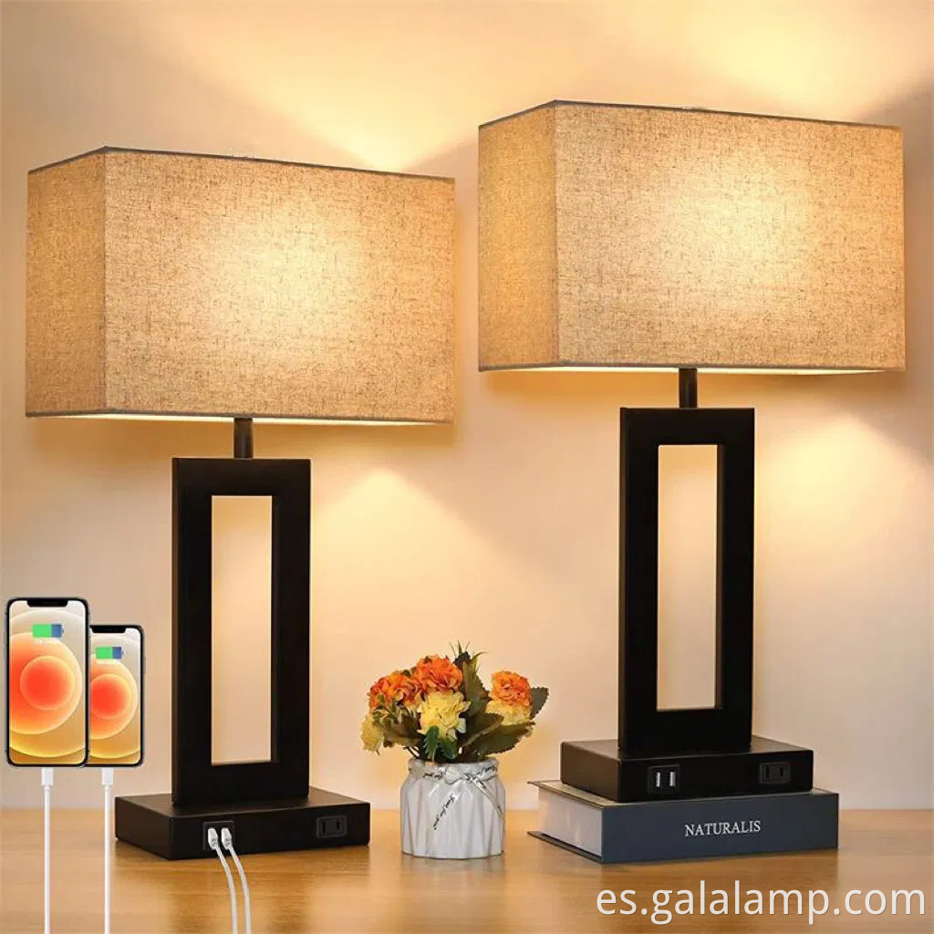 Lámpara de escritorio LED blanca elegante para elegancia moderna de dormitorio